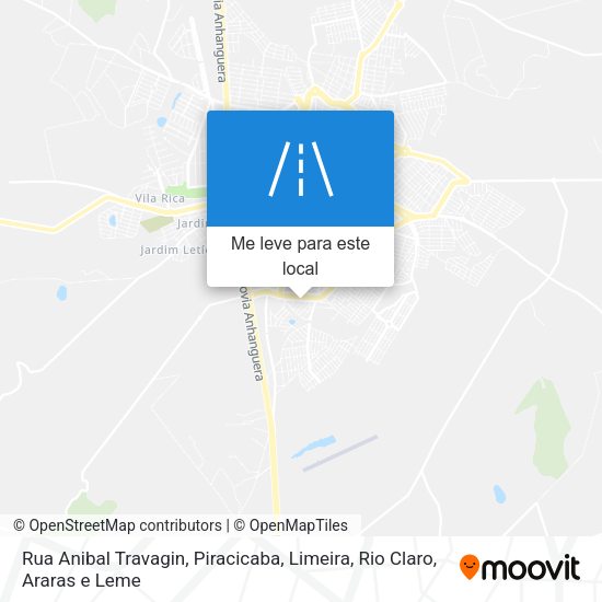 Rua Anibal Travagin mapa
