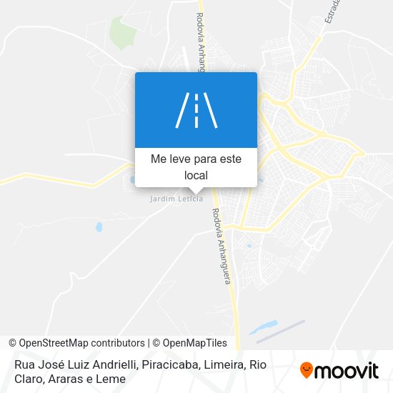 Rua José Luiz Andrielli mapa