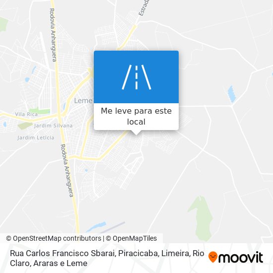 Rua Carlos Francisco Sbarai mapa