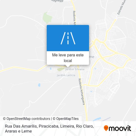 Rua Das Amarílis mapa