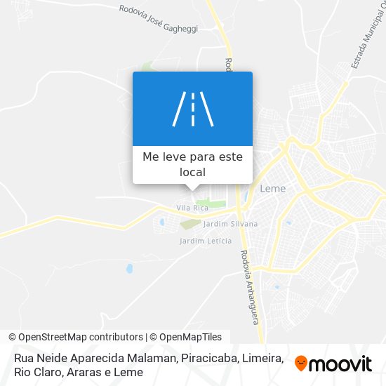 Rua Neide Aparecida Malaman mapa