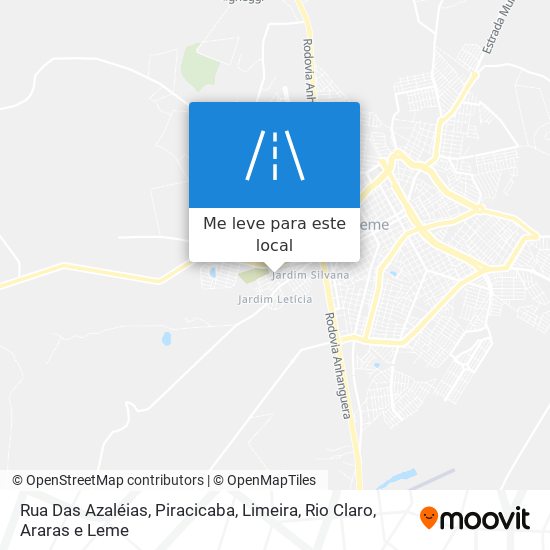 Rua Das Azaléias mapa