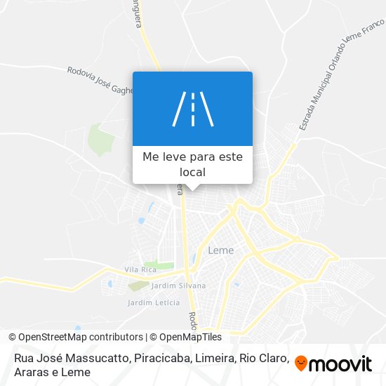 Rua José Massucatto mapa