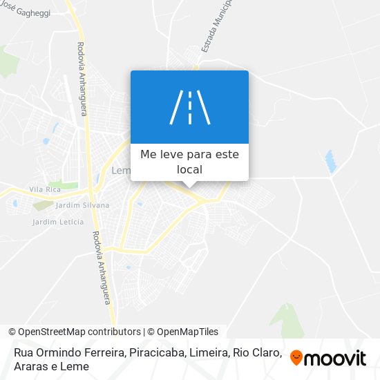 Rua Ormindo Ferreira mapa