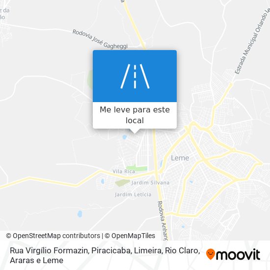 Rua Virgílio Formazin mapa