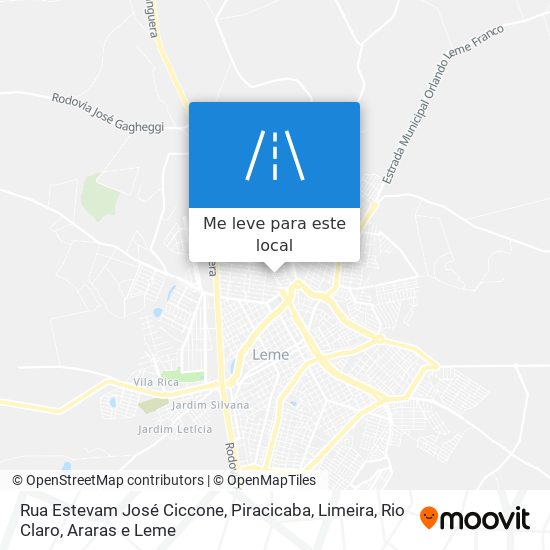 Rua Estevam José Ciccone mapa