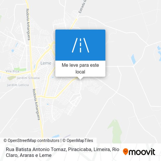 Rua Batista Antonio Tomaz mapa