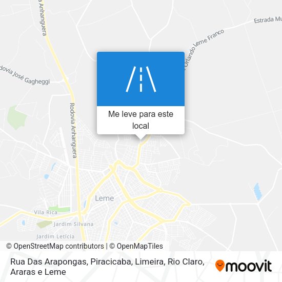 Rua Das Arapongas mapa