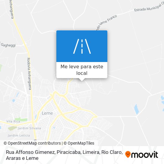 Rua Affonso Gimenez mapa