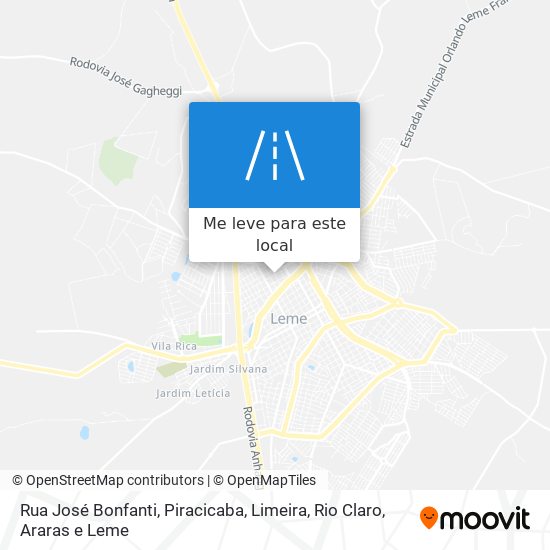 Rua José Bonfanti mapa