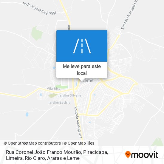 Rua Coronel João Franco Mourão mapa