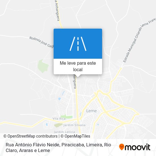 Rua Antônio Flávio Neide mapa