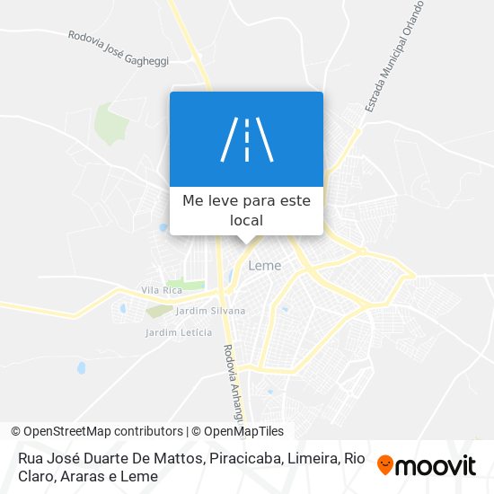 Rua José Duarte De Mattos mapa