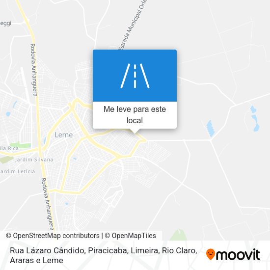 Rua Lázaro Cândido mapa