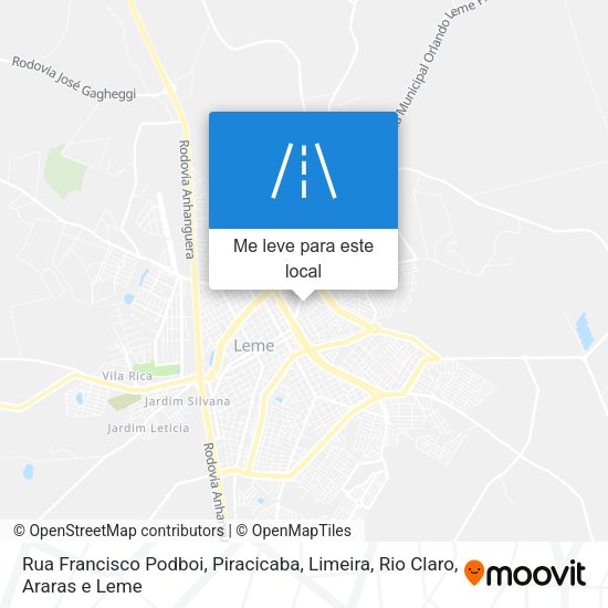 Rua Francisco Podboi mapa