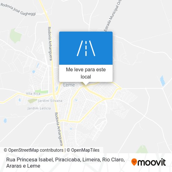 Rua Princesa Isabel mapa