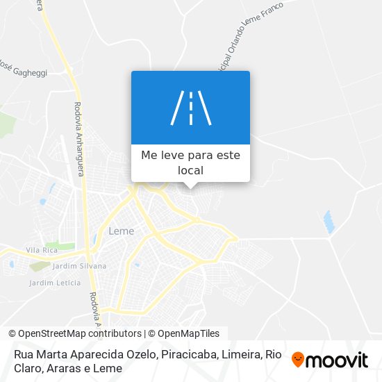 Rua Marta Aparecida Ozelo mapa