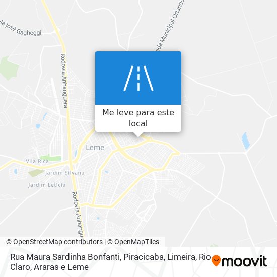 Rua Maura Sardinha Bonfanti mapa