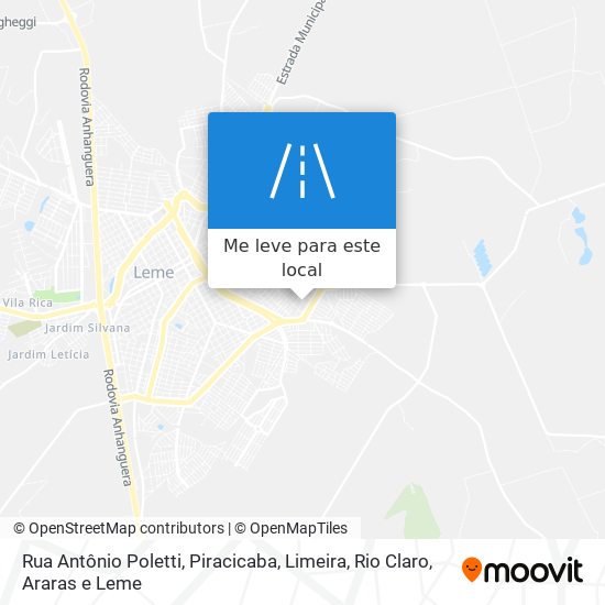 Rua Antônio Poletti mapa