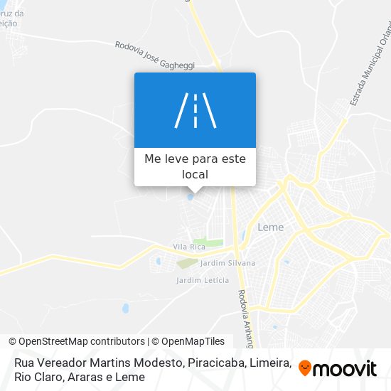 Rua Vereador Martins Modesto mapa