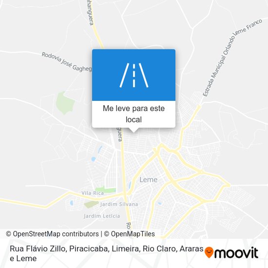 Rua Flávio Zillo mapa