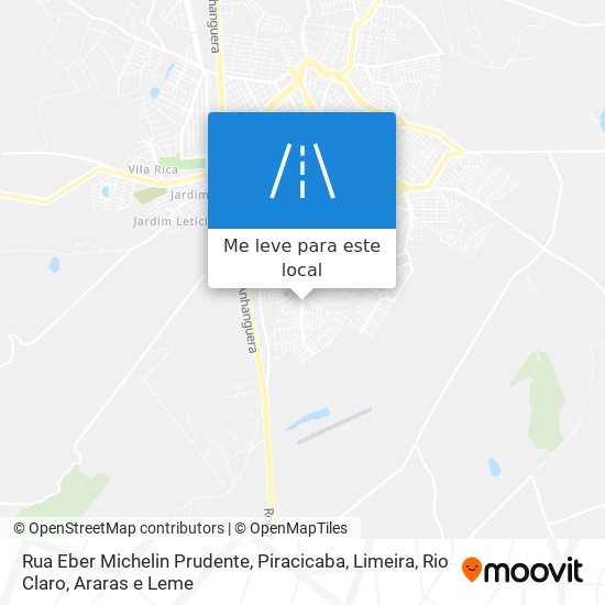 Rua Eber Michelin Prudente mapa