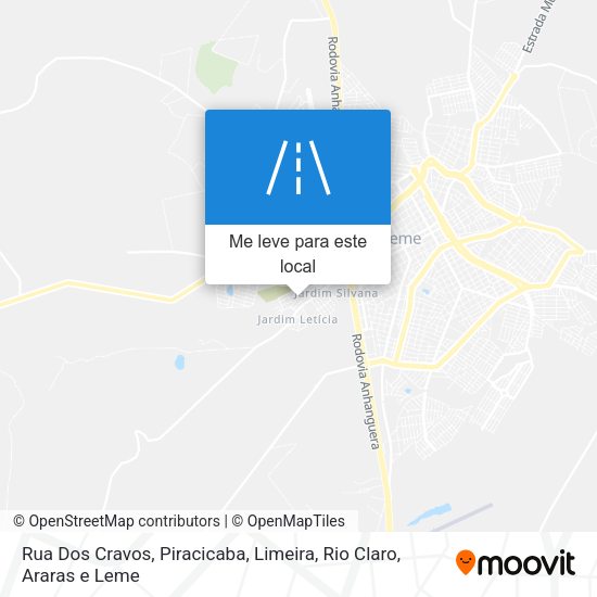 Rua Dos Cravos mapa