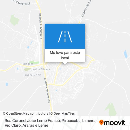 Rua Coronel José Leme Franco mapa