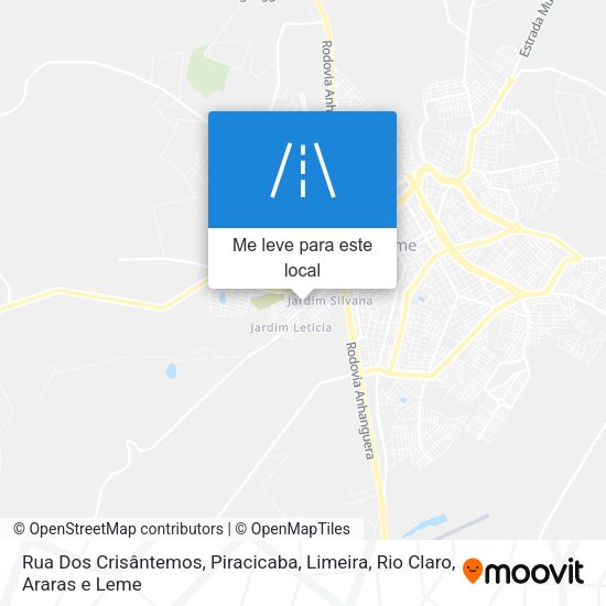 Rua Dos Crisântemos mapa
