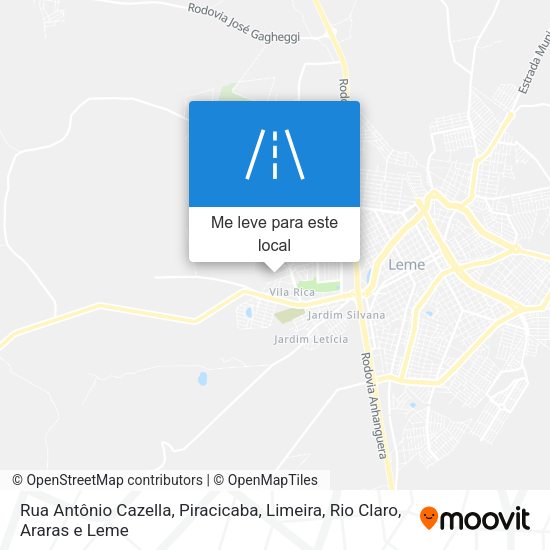 Rua Antônio Cazella mapa