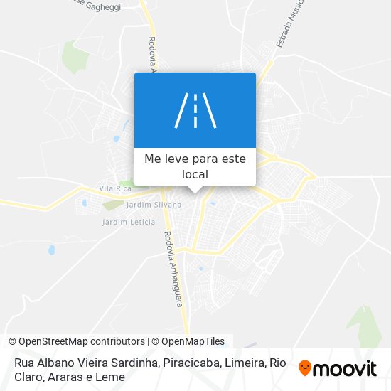 Rua Albano Vieira Sardinha mapa