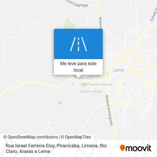 Rua Israel Ferreira Eloy mapa