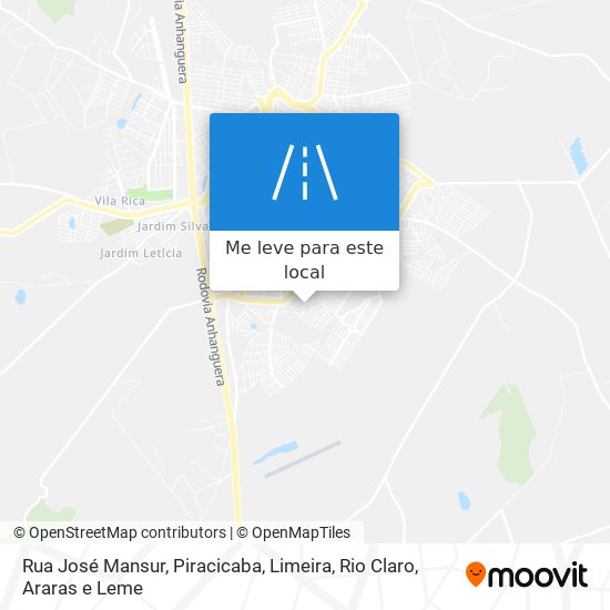 Rua José Mansur mapa