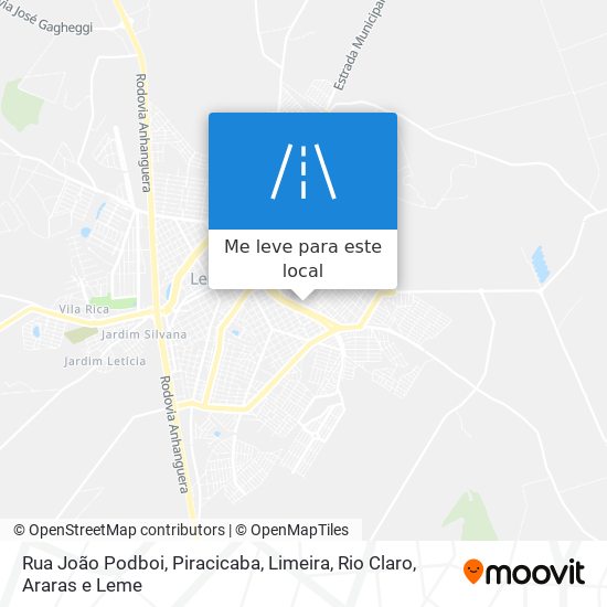 Rua João Podboi mapa