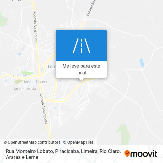 Rua Monteiro Lobato mapa