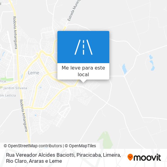 Rua Vereador Alcides Baciotti mapa