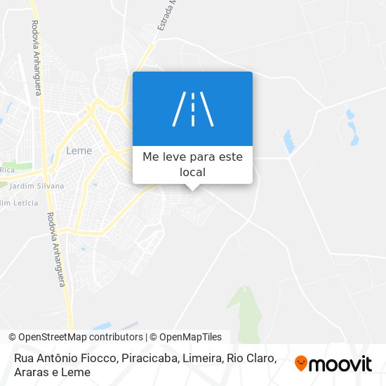 Rua Antônio Fiocco mapa