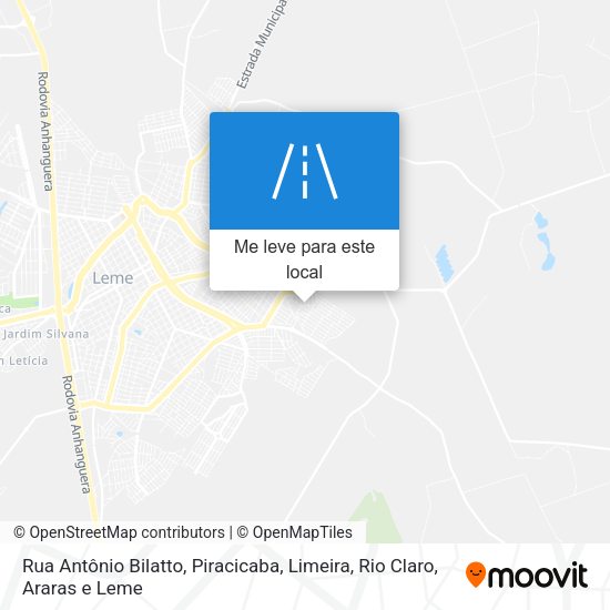 Rua Antônio Bilatto mapa