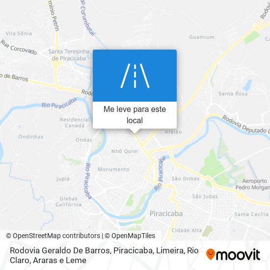 Rodovia Geraldo De Barros mapa