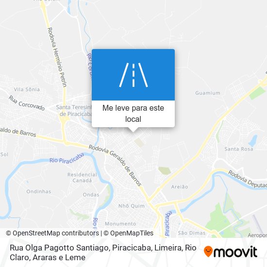 Rua Olga Pagotto Santiago mapa