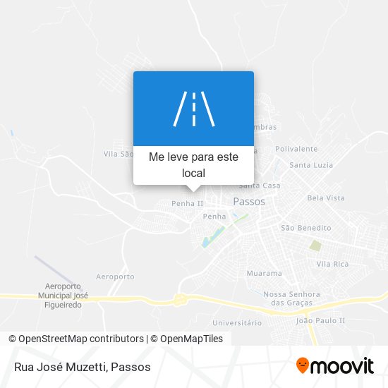 Rua José Muzetti mapa