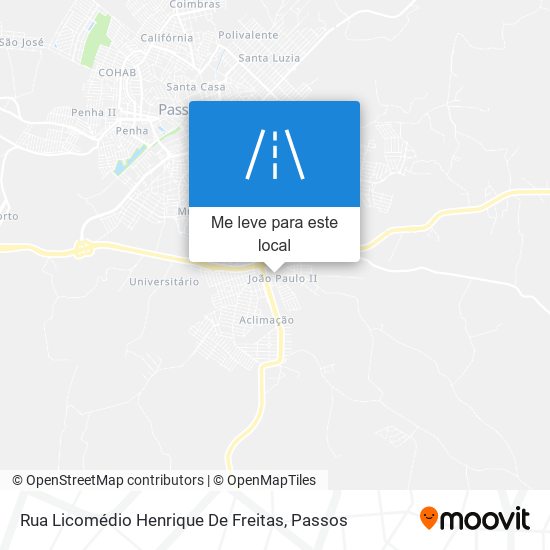Rua Licomédio Henrique De Freitas mapa