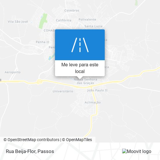 Rua Beija-Flor mapa