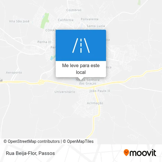 Rua Beija-Flor mapa