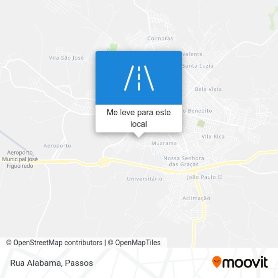 Rua Alabama mapa