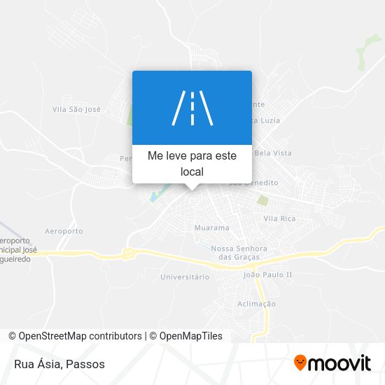 Rua Ásia mapa