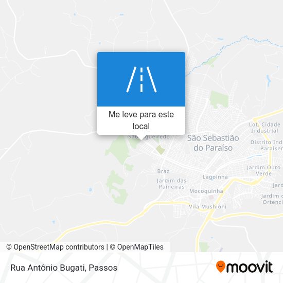 Rua Antônio Bugati mapa