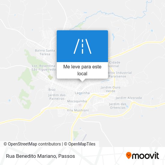 Rua Benedito Mariano mapa