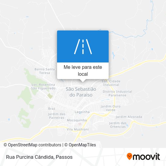 Rua Purcina Cândida mapa