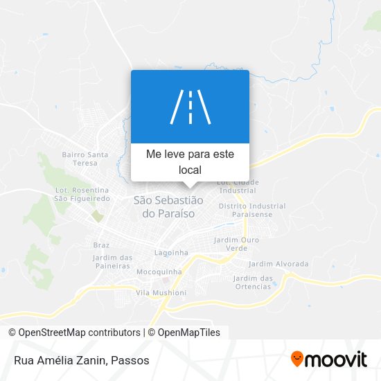 Rua Amélia Zanin mapa